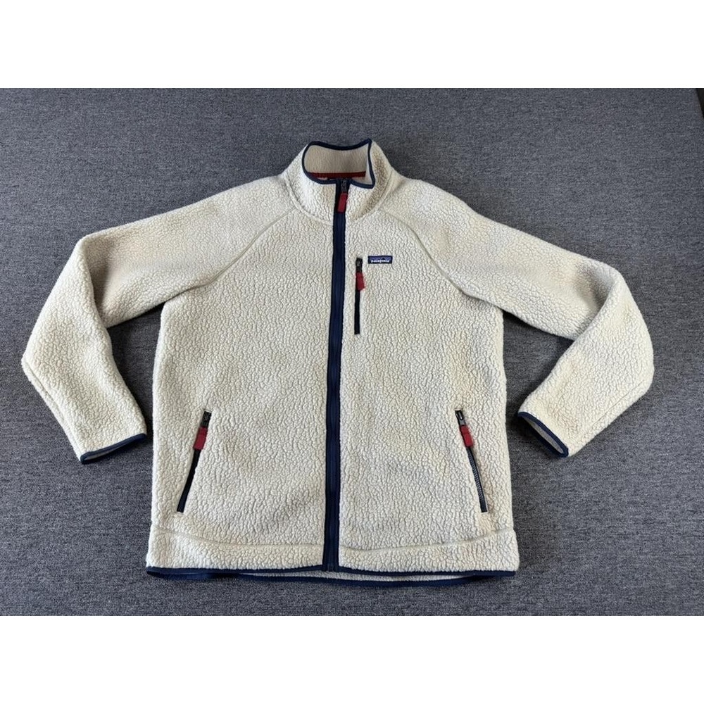 Patagonia Jacket Mens‎ 2XL Beige Retro-X Fleece Full Zip Lined Pockets Outdoor